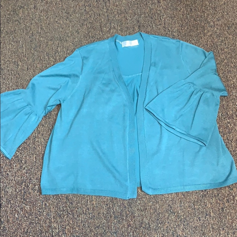 NWT time and tru blue relaxed fit cardigan XL